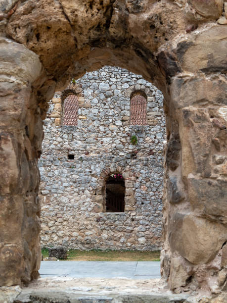 istock view through arched entrance in the old fortified church complex 2180547018