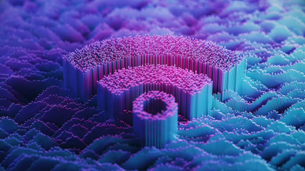 istock Wi-Fi network technology on futuristic abstract digital landscape. High speed mobile Internet connection. 2180549691