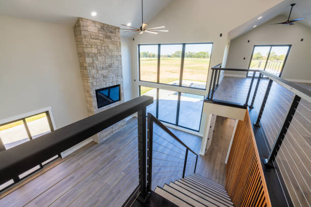 istock Stairs and High ceiling in a Modern Luxury Home 2180550462