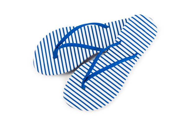 istock Flip flops on  background. Sandals.Summer Slippers.Vacation Concept.Rubber Slide Sandal 2180551969
