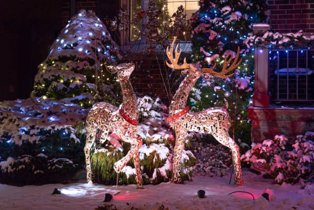 istock Christmas house decorations in America 2180555628