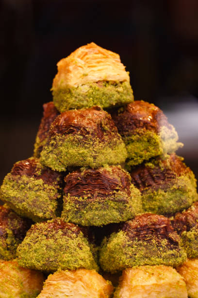 istock handmade turkish dessert baklava on table 2180555741