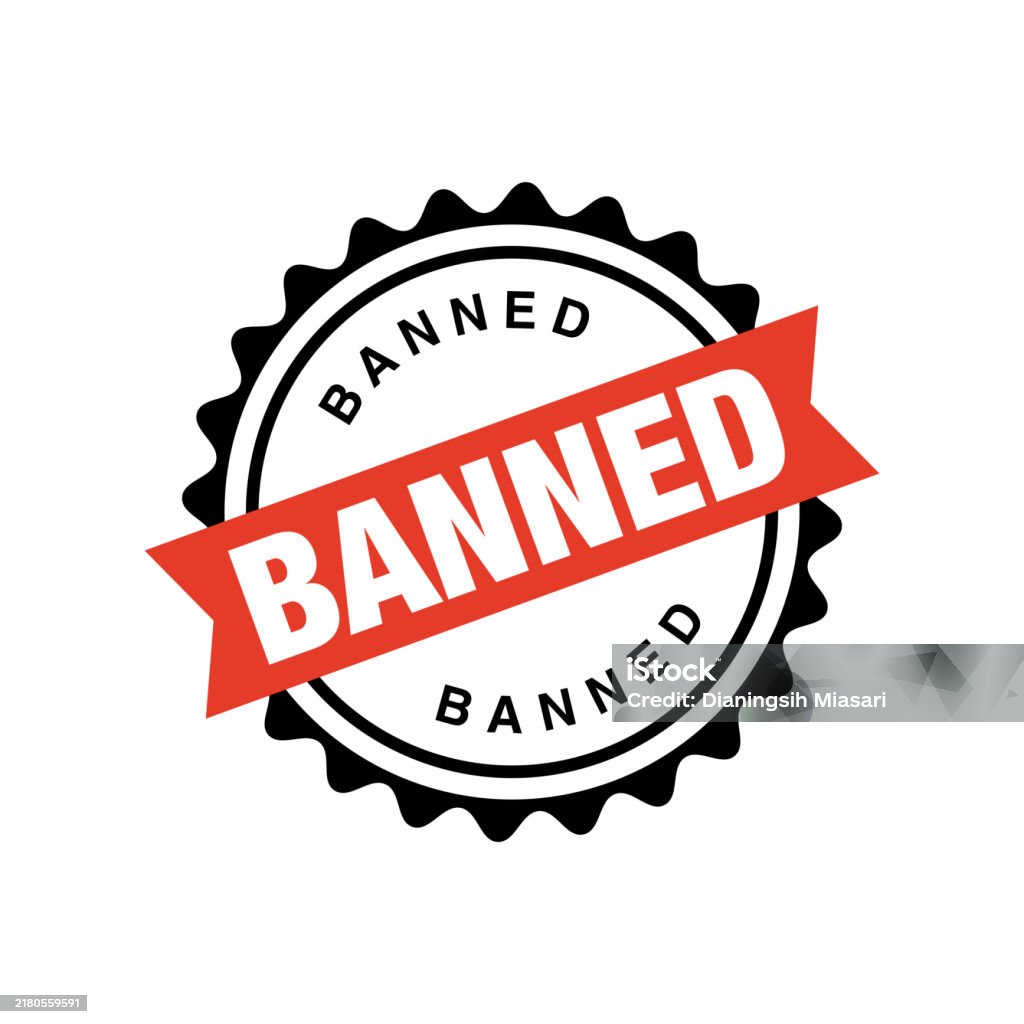 Ban Lettering Banned Letter Rubber Stamp Template Stock Illustration - Download Image ...