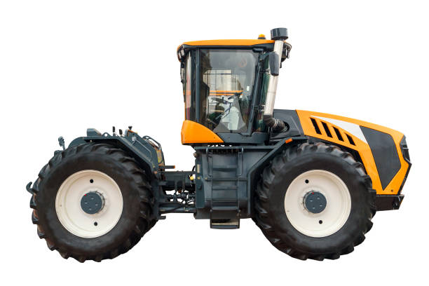 istock Tractor isolated white background. Farm agricultural tractor 2180563330