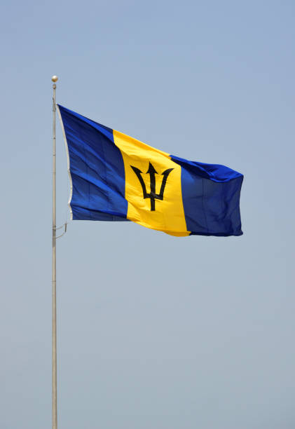 istock Flag of Barbados (actual photo, NOT CGI), Bridgetown, Barbados 2180568356