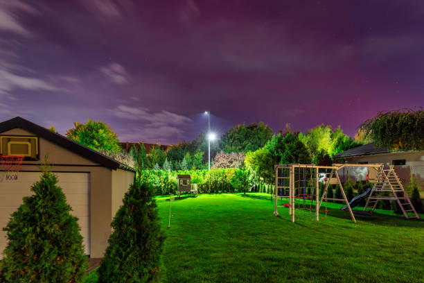 istock Northern Lights over a home garden in Poland 2180570117