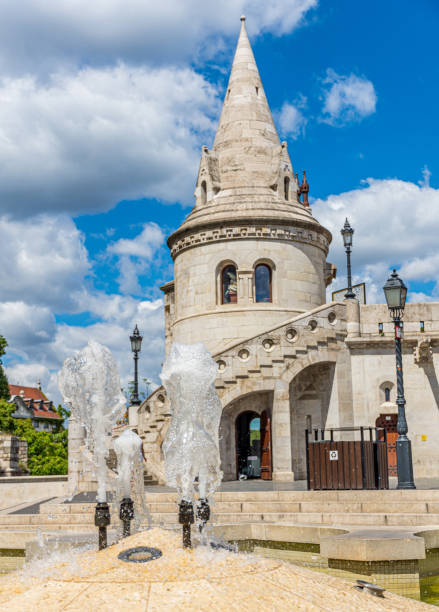 Budapest, Hungary - August 6, 2024: Fisherman's Bastion on Buda Castle Hill