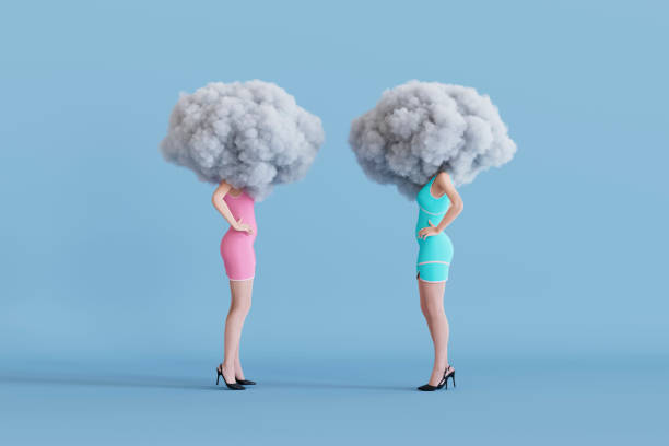 istock Artificial Intelligence, Two Women with Clouds Over Their Heads 2180575806