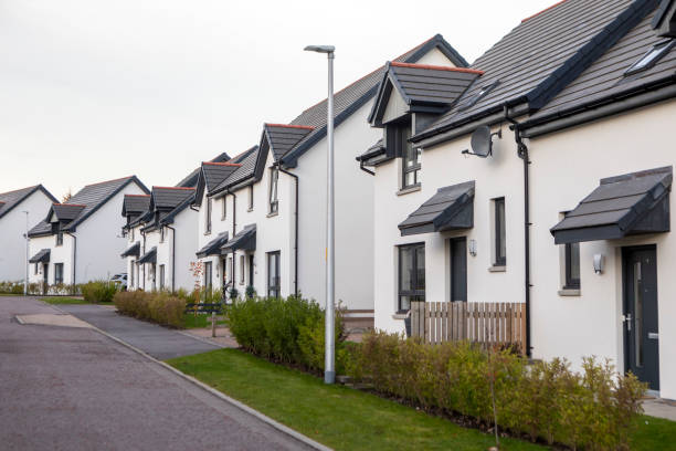 istock Modern suburban housing estate 2180576112