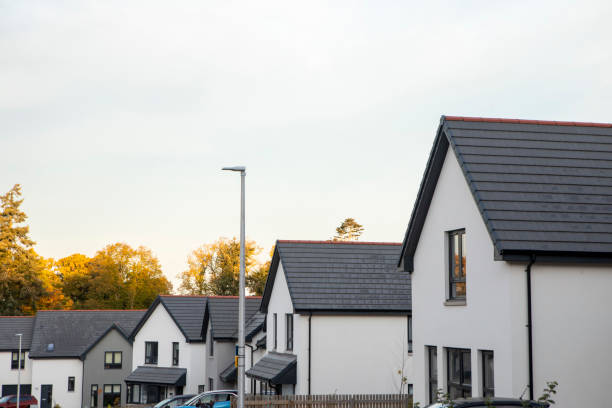 istock Modern suburban housing estate 2180576113