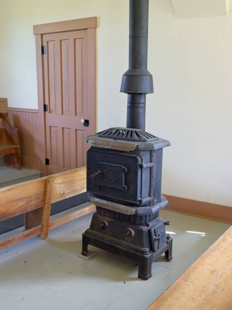 Old wood fired stove at Hoover national park site.