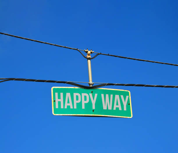 istock Happy Way Street Sign 2180584945