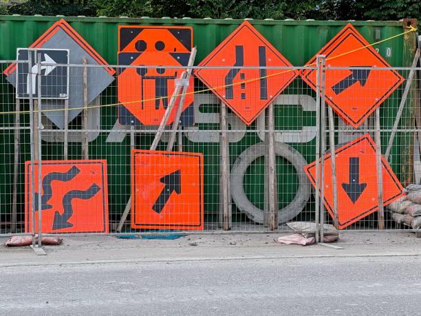 istock Collection of Construction and Traffic Signs 2180593127