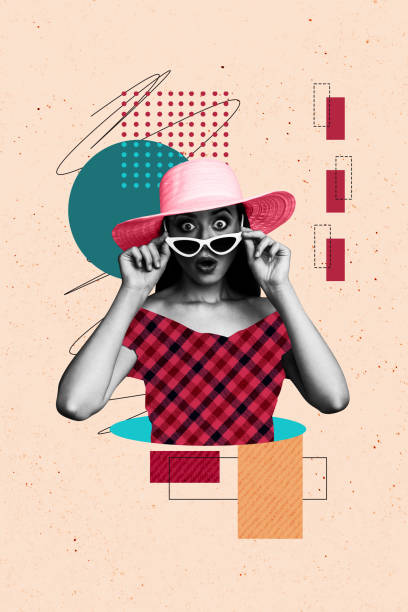 istock Vertical composite artwork collage image picture of impressed girl isolated on creative background 2180595145