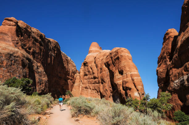 istock Arches NP - Devils Garden - Trail Between Rock Fins 2180595518