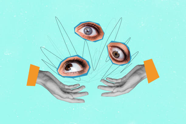 istock Photo collage hands body fragments palms eyesight vision espionage psychedelic concept eyes cutouts privacy violence drawing doodles 2180598388