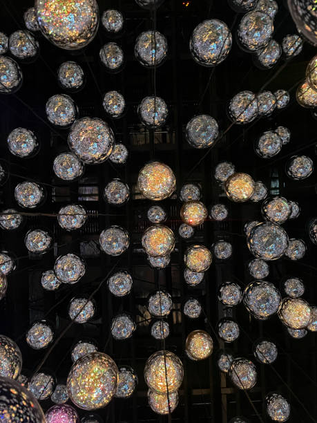 istock Abstract light pattern in a room filled with lights at home 2180602233