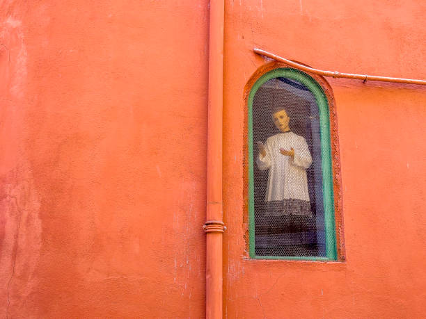 Architectural detail from historic district in Menton, France