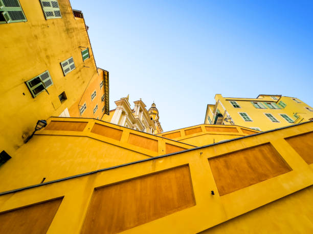 istock Medieval architectural city view from historic district of Menton 2180603685