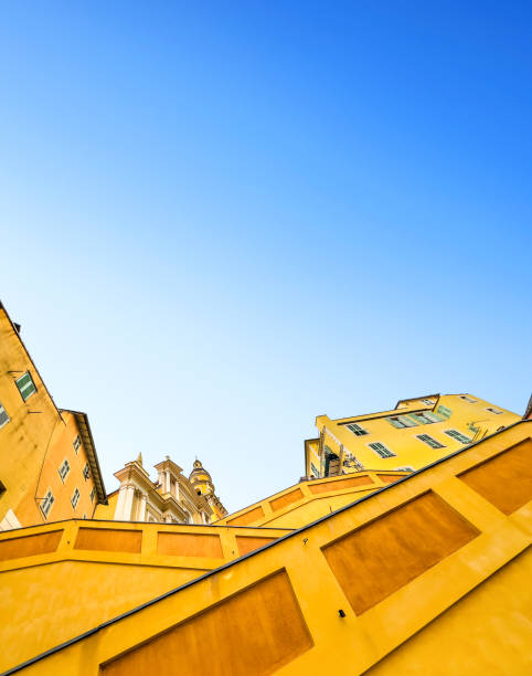 istock Medieval architectural city view from historic district of Menton 2180603687