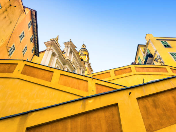 istock Medieval architectural city view from historic district of Menton 2180603735