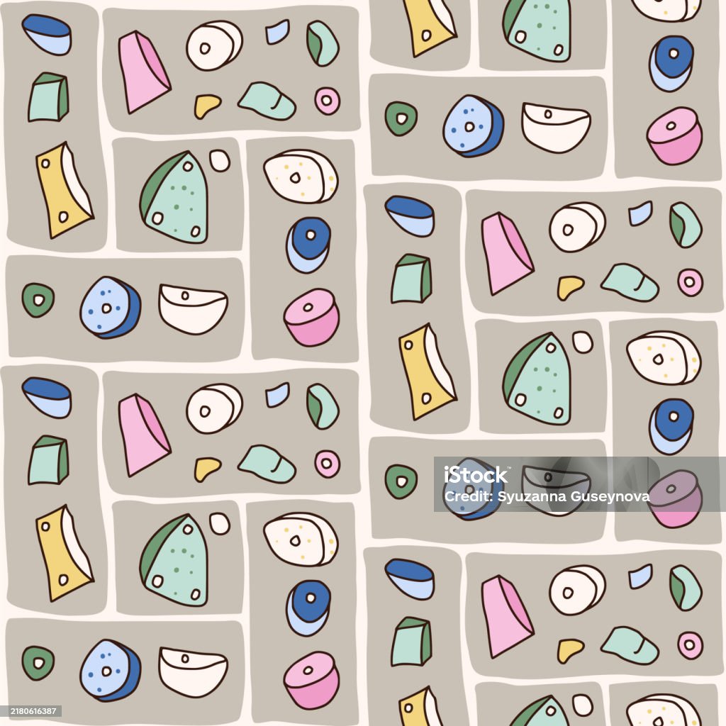 Pattern Rpck Trepeat Climbing Wall Seamless Pattern Rock Clambering Park Endless Background ...