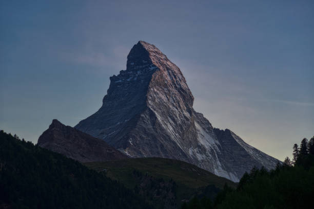 istock Mystic mountain of Matterhorn at night 2180620883