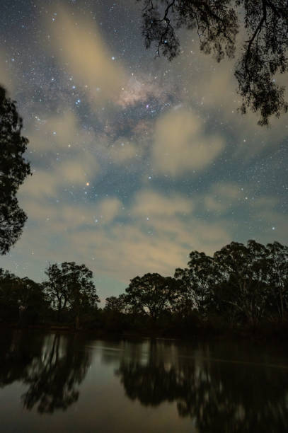 istock Milky Way in cloudy sky over the Murray River 2180621706