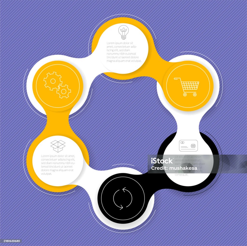 Process Infographic Step By Step Template Stock Illustration Download