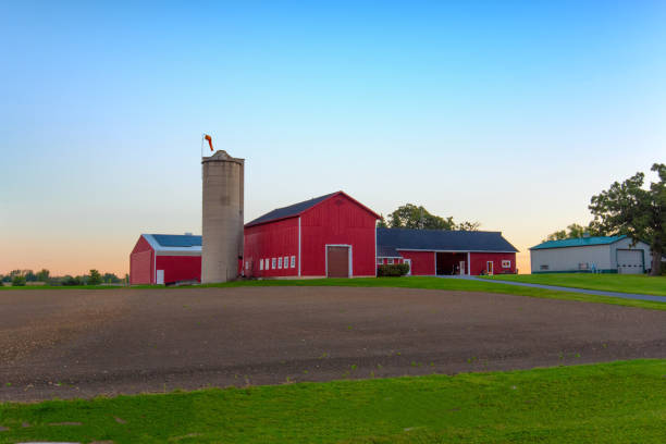 istock Beautiful Red Barn with windsock- Near Kenosha, Wisconsin 2180634874