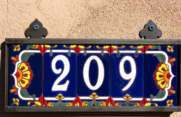 istock Ceramic Number 209 House Address Tiles (Close-Up) 2180639502