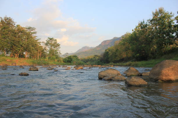 istock clear water river flow with the mountain background 2180644567