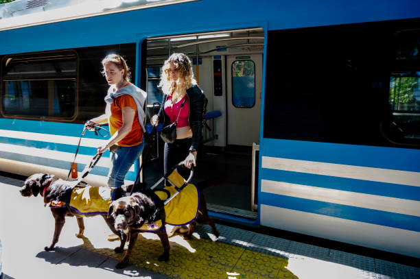 istock Two blind girls traveling by train 2180648266