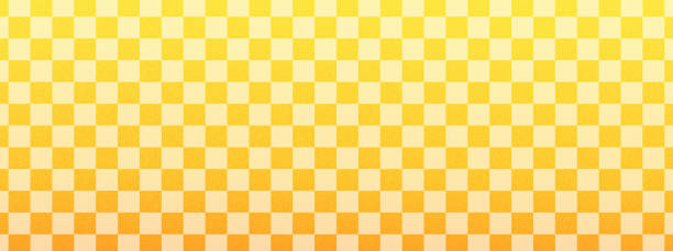 abstract gold color check. vintage paper background. Japanese traditional pattern. retro styled illustration.