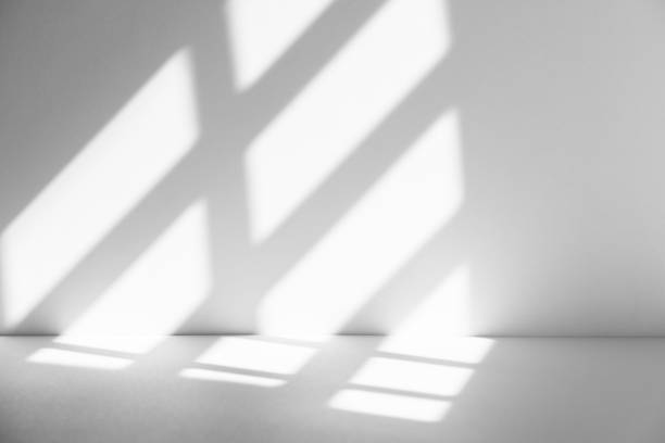 istock Wall interior background, studio and backdrops show products.with shadow from window color white . background for text insertion and presentation product 2180659870