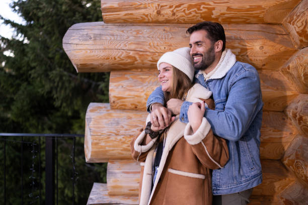 istock Happy couple on winter vacation 2180662164