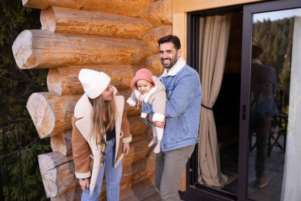 istock Happy family on winter vacation 2180662408