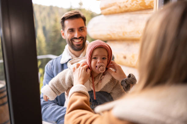 istock Happy family on winter vacation 2180662459
