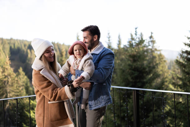 istock Happy family on winter vacation 2180662518