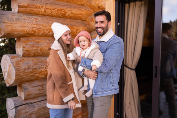 istock Happy family on winter vacation 2180662563