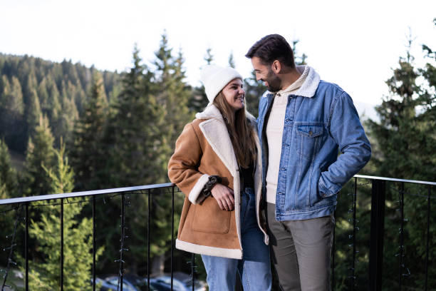istock Happy couple on winter vacation 2180662882