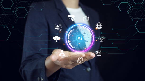 istock AI technology in everyday life. Technology and people concept man use AI to help work, AI Learning and Artificial Intelligence Concept. Business, modern technology, internet and networking concept. 2180665238
