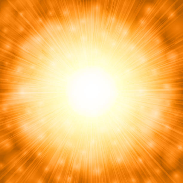 istock A creative glittery golden or bright champagne brown colored festive Christmas New Year, Diwali blank vector backgrounds in gold colour with a sunburst pattern and shining sun beam in the centre 2180672895