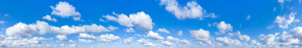 istock Panoramic fluffy cloud in the blue sky. Sky with cloud on a sunny day. 2180674921