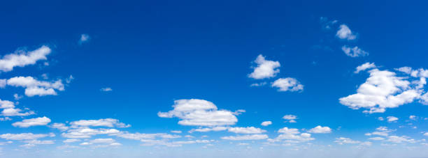 istock Panorama Blue sky and white clouds. Bfluffy cloud in the blue sky background 2180676884