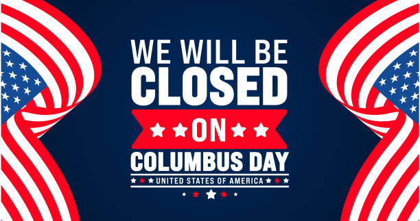 istock Happy Columbus Day background or banner design template. Columbus Day Celebration background with USA flag. 2180678891