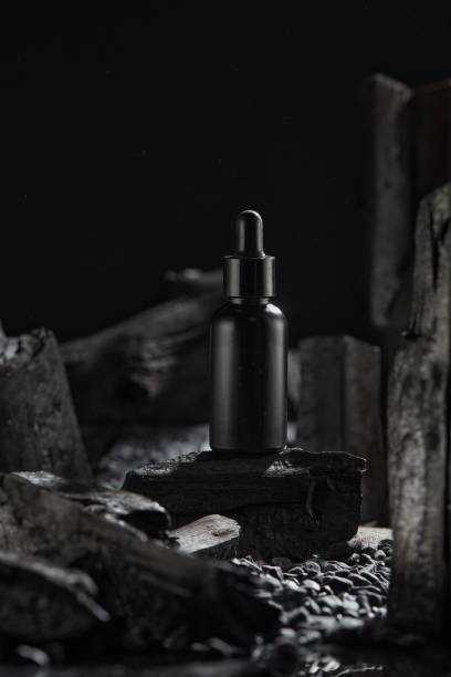 istock Men products advertising photo template with charcoal theme. 2180679634