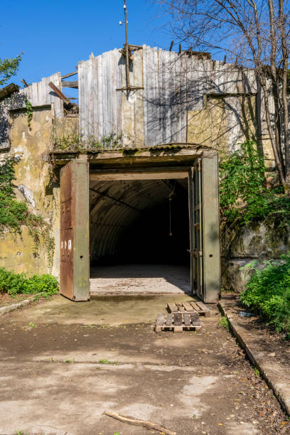 istock Abandoned old military hangar 2180682329