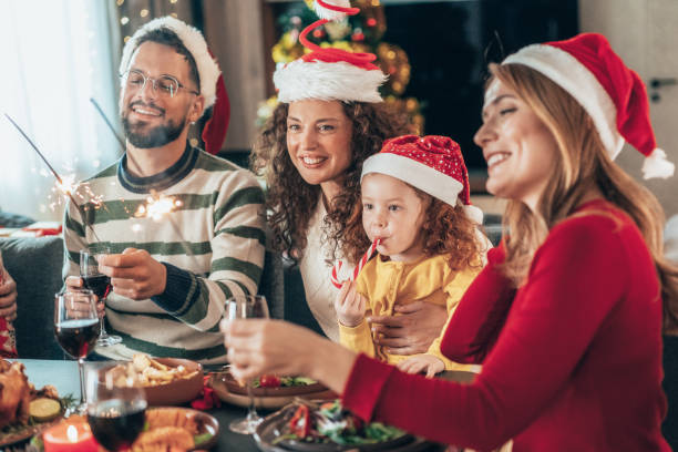 istock Family celebrating Christmas 2180687360