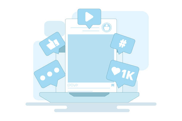 istock Social media marketing strategy concept, such as, email, tag, digital marketing strategy, social media management, SMM, brand insight, campaign strategy development. flat vector illustration. 2180687925